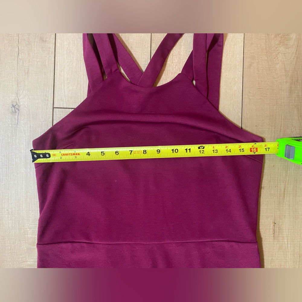 Jack by BB Dakota Burgundy Cross-Back Bodycon Dress | Size Large - Picture 6 of 10